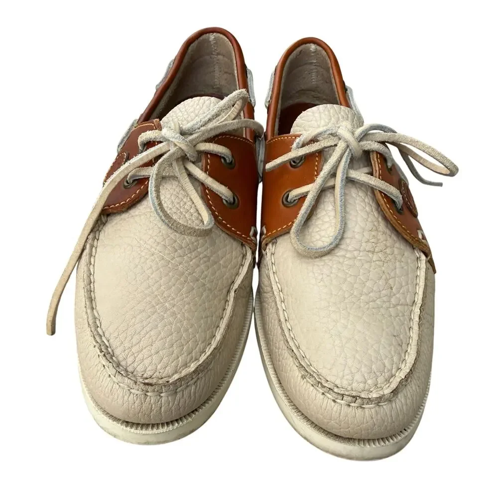 Vintage‎ Dooney & Bourke Regatta Boat Shoes Brown Tan Leather Women's - 8.5